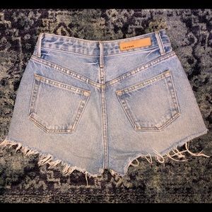 Revolve GRLFRND denim shorts.